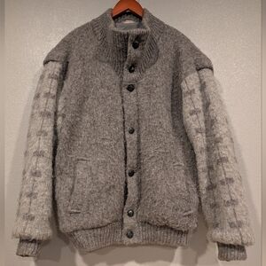 Men's Cozy Gray Wool Jacket Coat